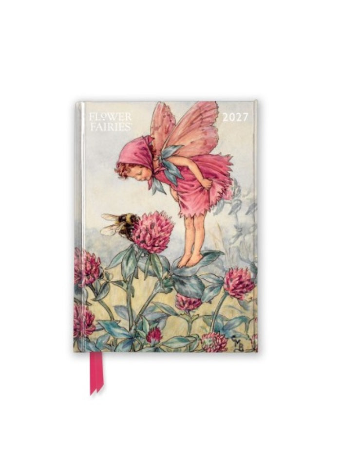 2027 calendar with fairy design on a white background