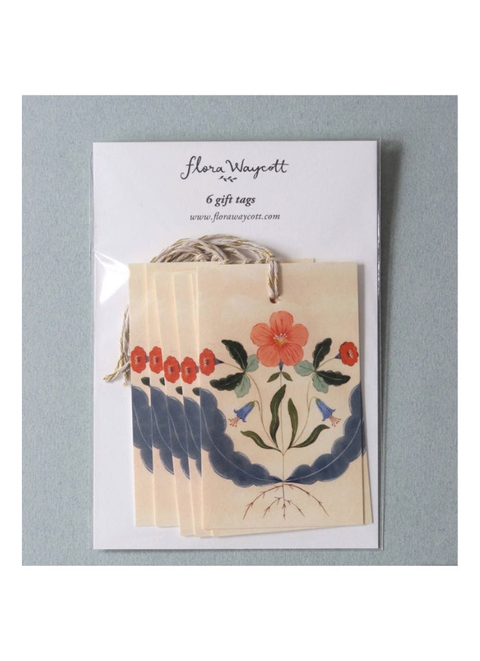 Flora Waycott - Flower with Roots Gift Tags set of 6