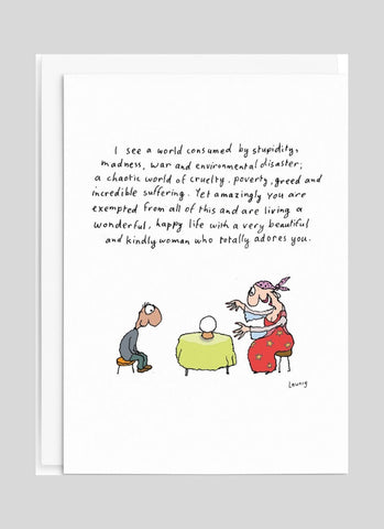 Leunig cartoon card - Fortune Teller