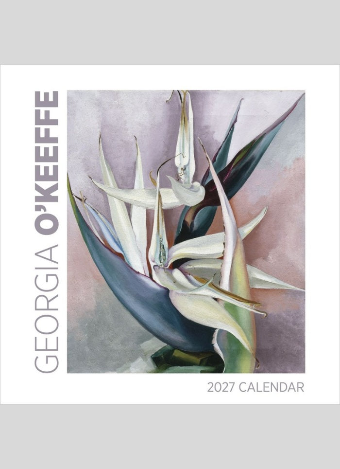 Calendar cover featuring a flower image from Georgia O'Keeffe