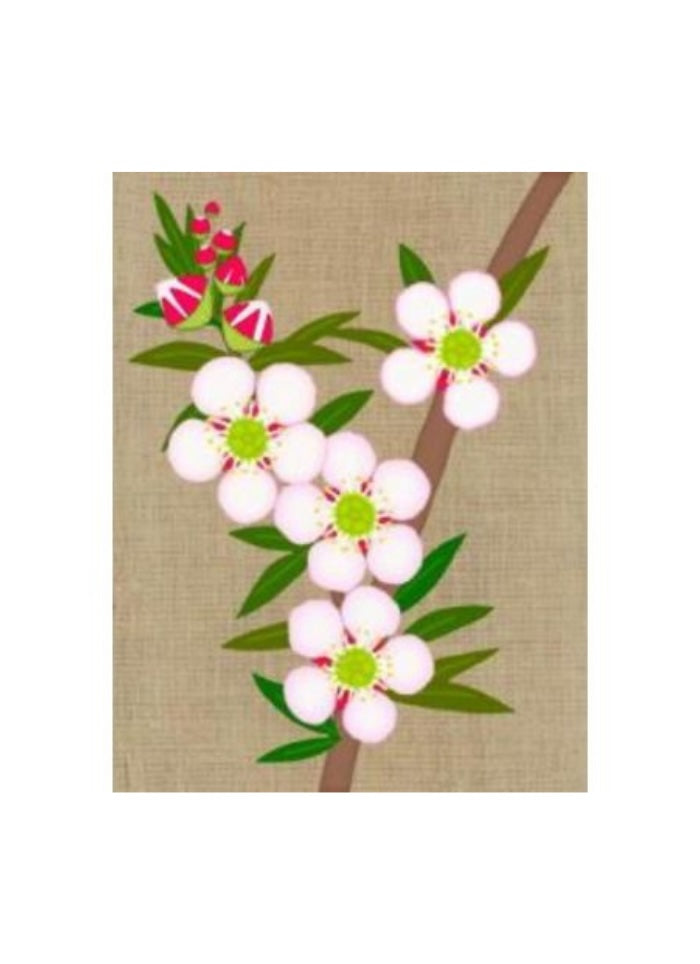 Gillian Mary mini art card - Tea Tree