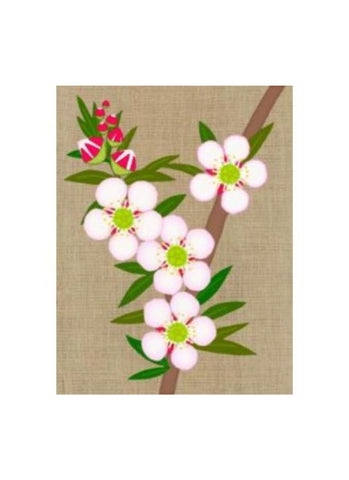Gillian Mary mini art card - Tea Tree