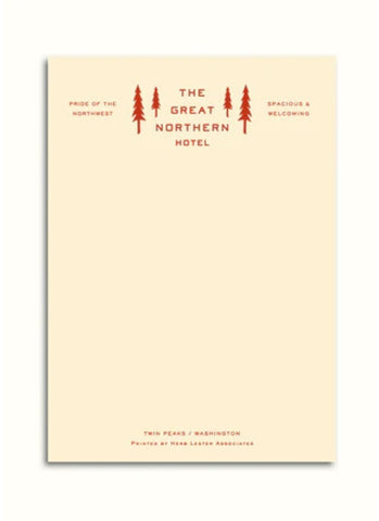 Fictional hotel notepads: Great Northern Hotel