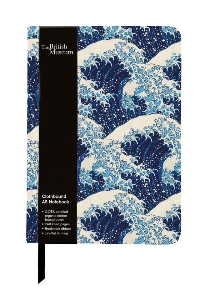 Notebook with wave design and 'The British Museum' branding