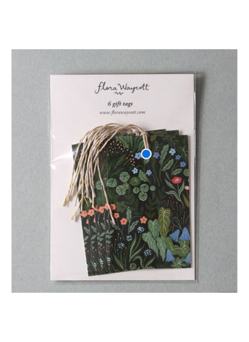 Flora Waycott - Green Garden Gift Tags set of 6