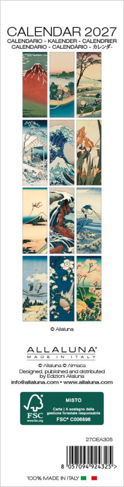 Allaluna 2027 calendar with Japanese landscape illustrations