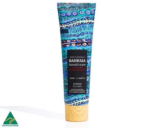 Banksia Handcream & Soap Gift Box (hand cream close-up)