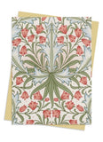 Decorative card with floral pattern on a white background