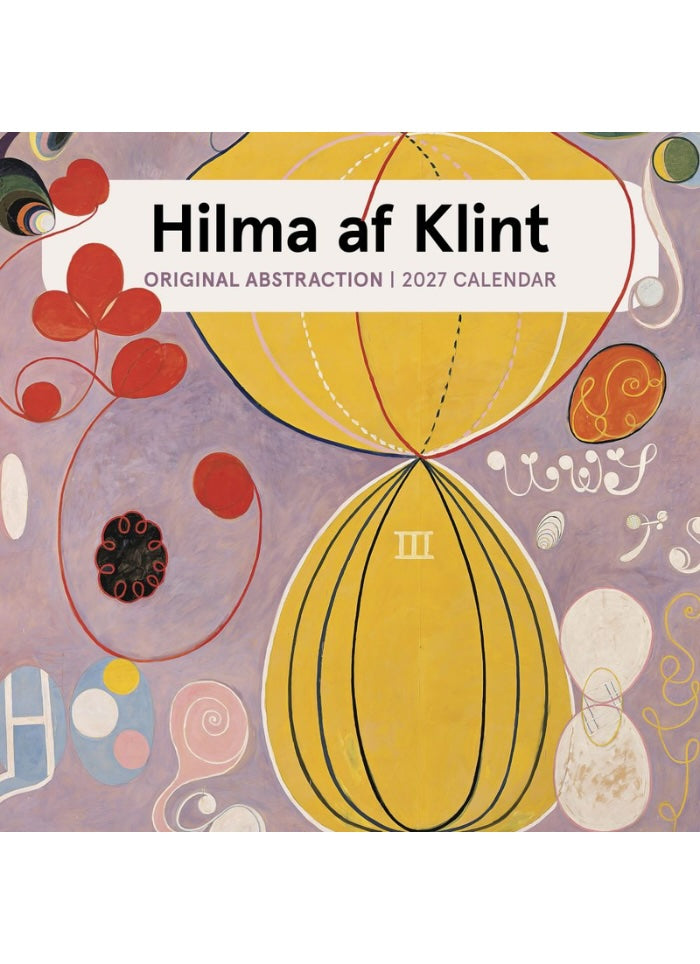 Calendar cover with Hilma af Klint artwork and text 'Original Abstraction 2027 Calendar'