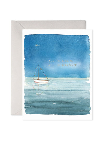 E. Frances Christmas Card - Holiday Sailboat