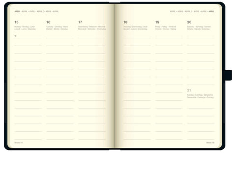 Black 'Cool' Large Diary 2024 - page layout