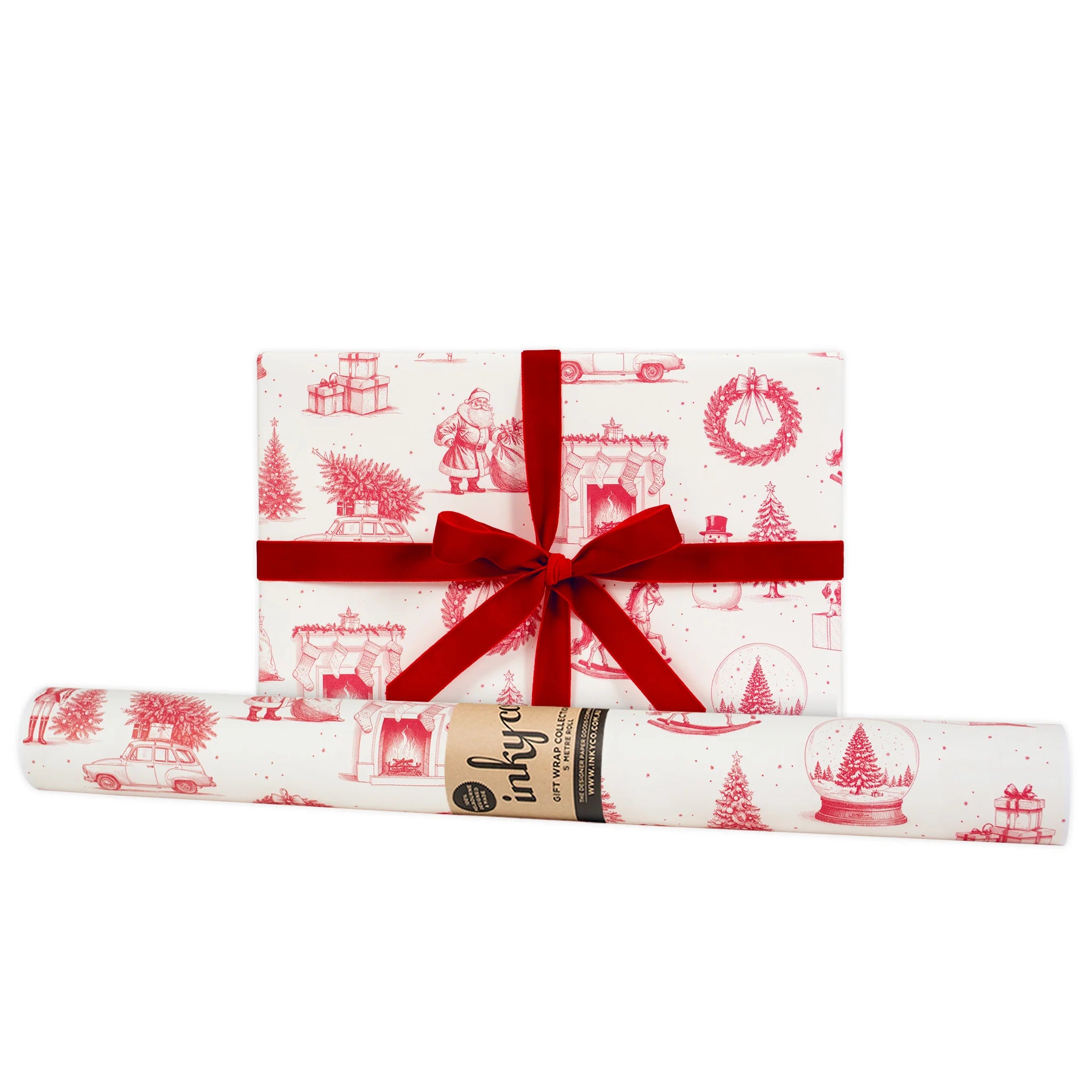 Wrapping Paper Roll - Christmas Eve Rouge