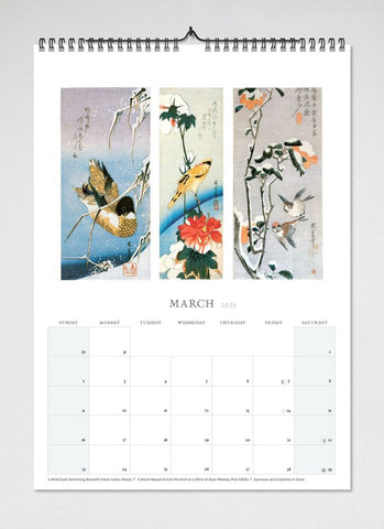 Japanese Woodblock Prints Wall Calendar 2025 - month