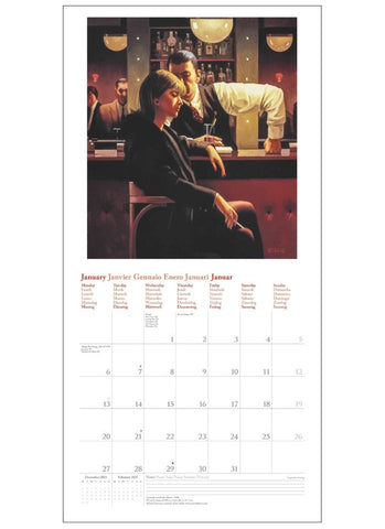 Jack Vettriano Wall Calendar 2025 - month