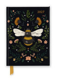 2027 diary with a bee illustration on a black background