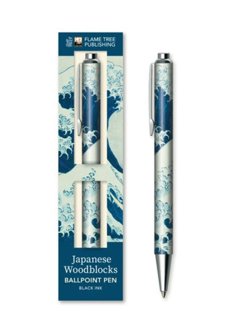 Japanese Woodblock Ballpoint Pen - Black Ink