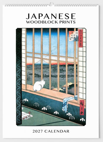 Japanese Woodblock Prints Large Wall Calendar 2027