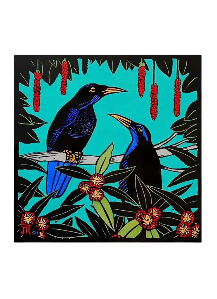 Jude Rose art card - Shooting the Breeze, Rifle Birds