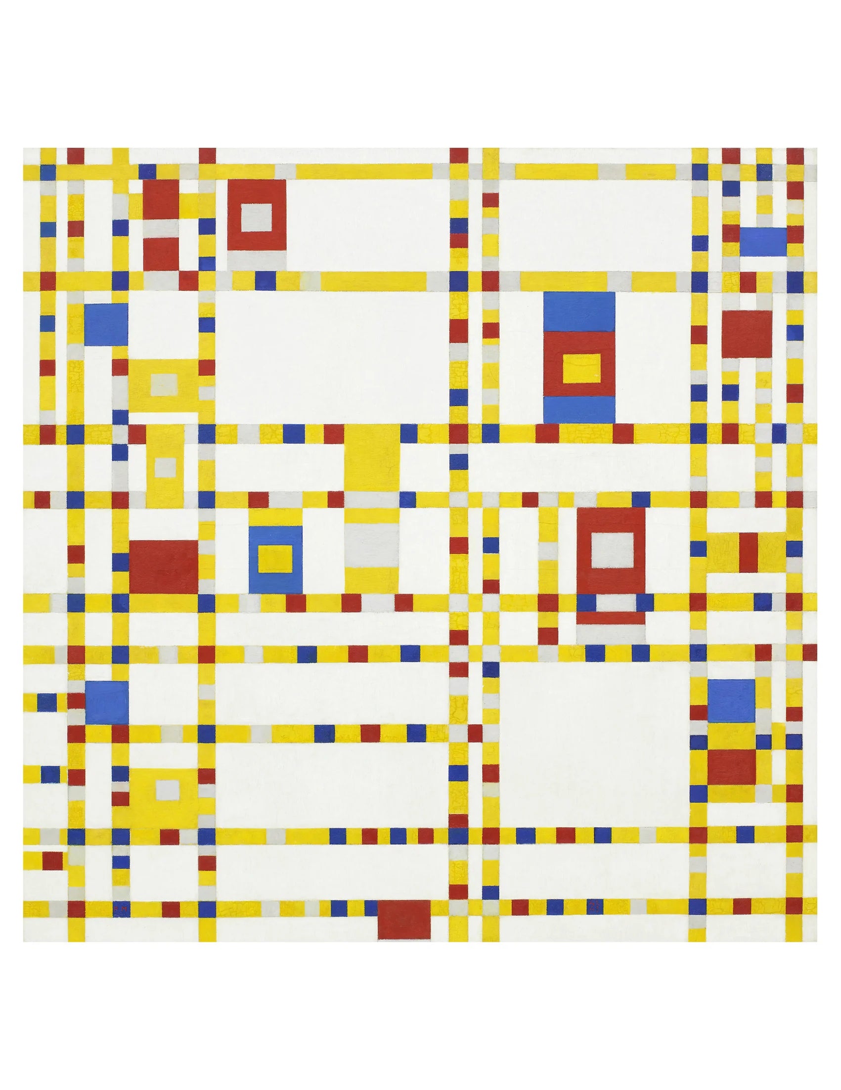 Colorful geometric pattern on a white background