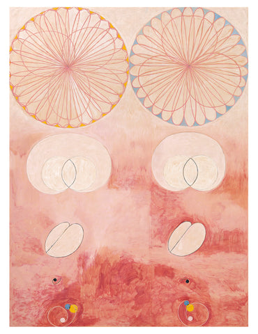 Orange and white abstract artwork