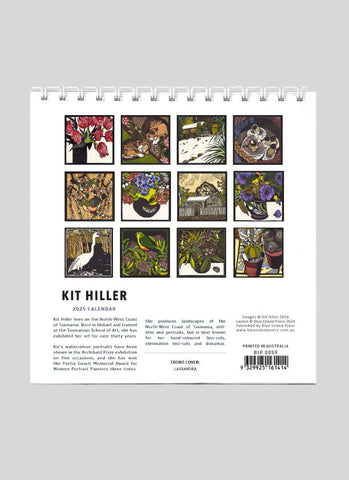 Kit Hiller Desk Calendar 2025 - back