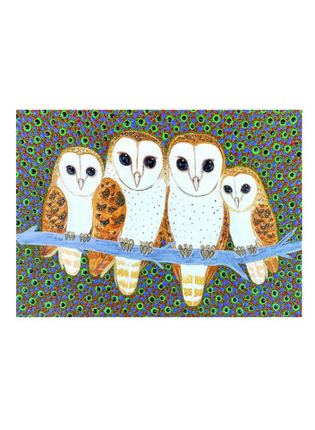 Better World Arts Card - Kathleen Buzzacott - Barn Owls