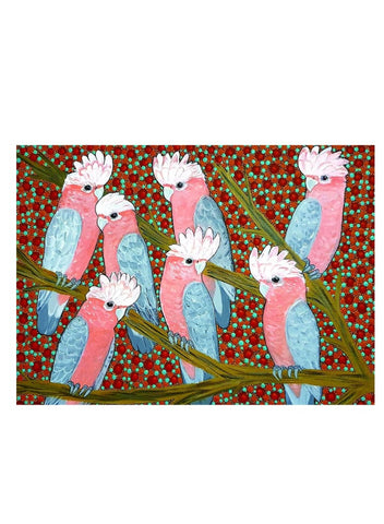 Better World Arts Card - Kathleen Buzzacott - Galahs