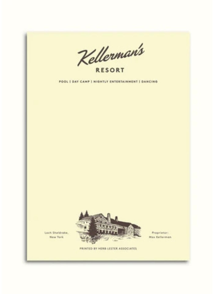 Vintage-style promotional flyer for Kellerman's Resort on a light yellow background