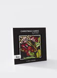 Pack of Christmas cards with floral design on a white background