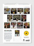 Back cover of Kit Hiller calendar with an image for each month of the year.