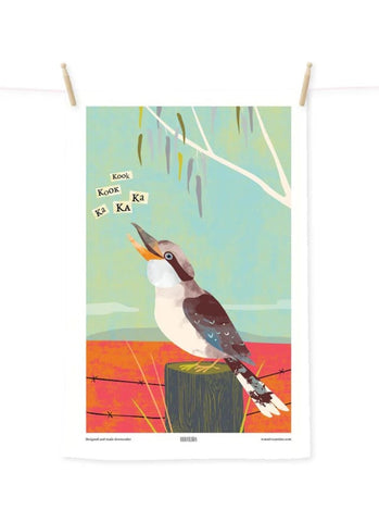 Mount Vic and Me Teatowel - Kookaburra