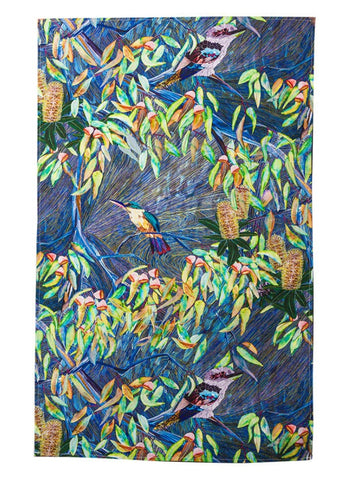 Tea Towel - Kookaburra and Kingfisher