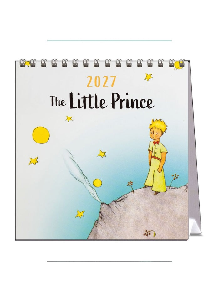 2027 'The Little Prince' calendar with illustration of a boy on a rock.