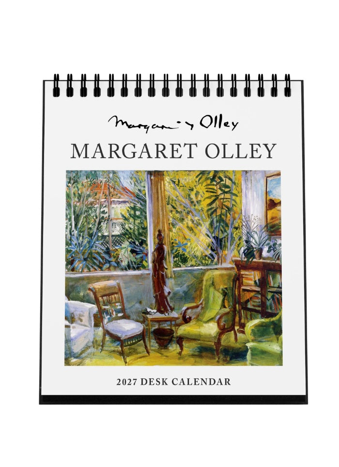 2027 desk calendar by Margaret Olley with a painting of a room on the cover