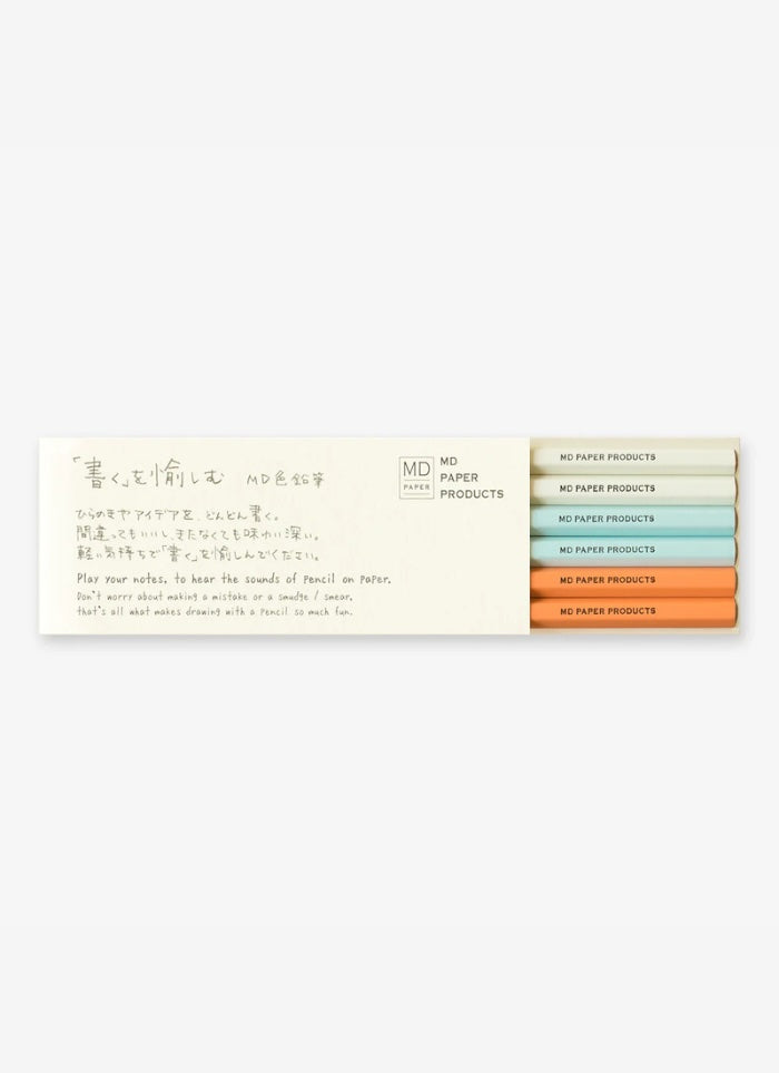 Midori MD Colour Pencils - set of 6