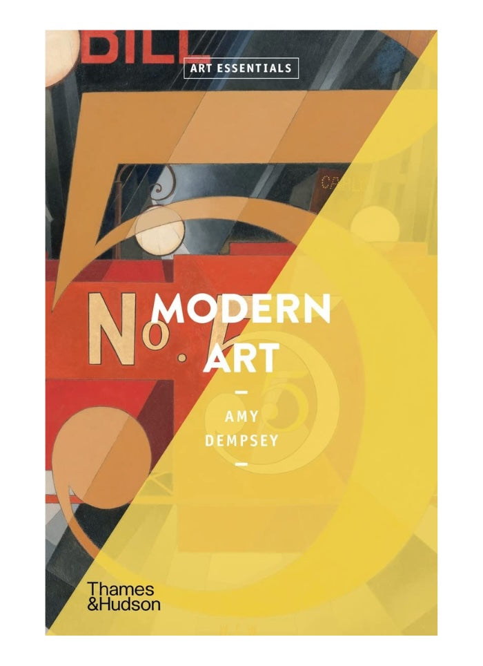 Book cover of 'Modern Art' by Amy Dempsey with abstract design elements.