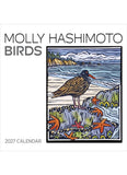 2027 calendar cover with a bird illustration and 'Molly Hashimoto Birds' text on a white background