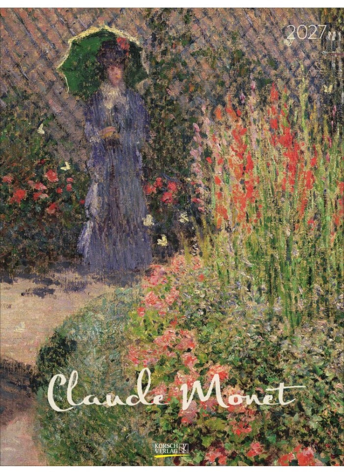 Artistic depiction of a woman in a garden with flowers, inspired by Claude Monet's style.