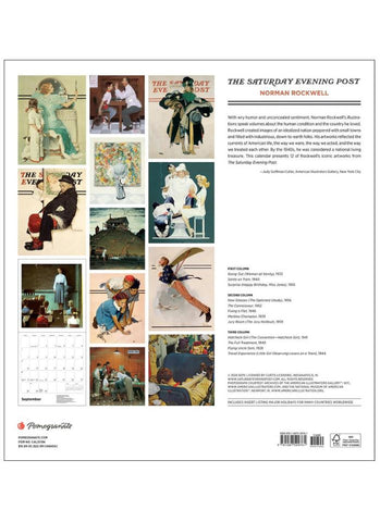 Norman Rockwell: The Saturday Evening Post Wall Calendar 2025 - back