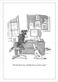 2 dogs on a computer - On the Internet, nobody knows you're a dog.