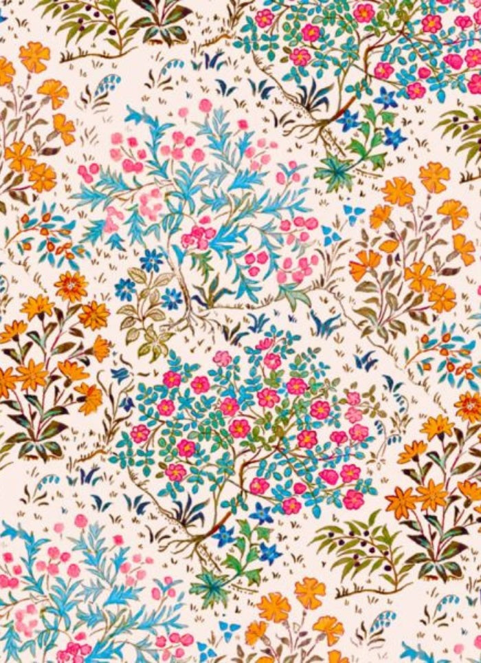 Colorful floral pattern on a white background