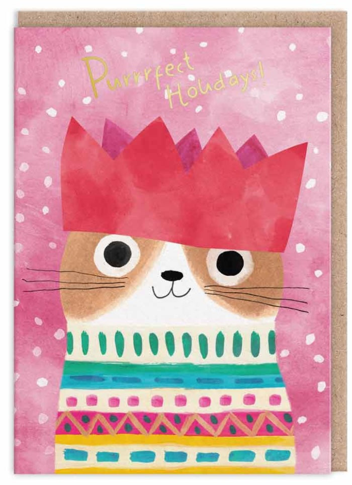 Ohh Deer Christmas Card - Crown Cat