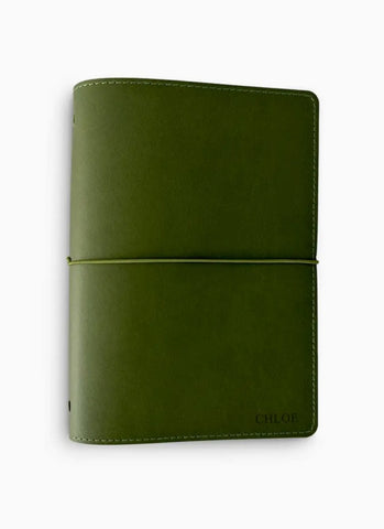 Refillable Notebook Folio - Olive Green