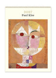 Paul Klee 2027 calendar with abstract face design on a beige background