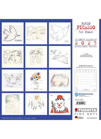 Picasso for Peace Wall Calendar 2025 - back