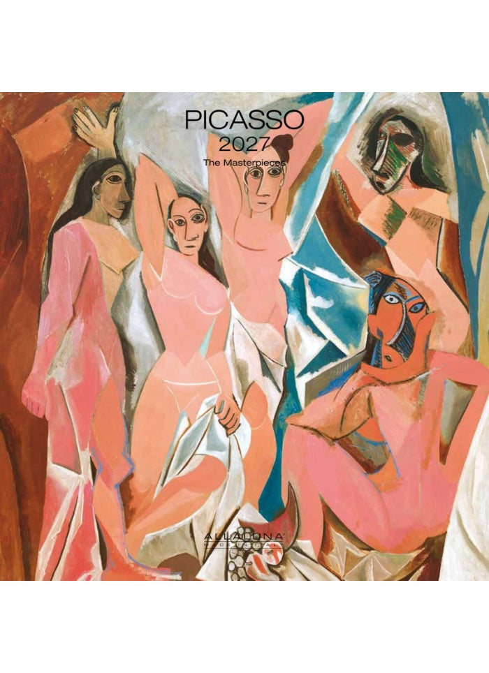 Pablo Picasso artwork with abstract figures on a calendar cover for 2027.