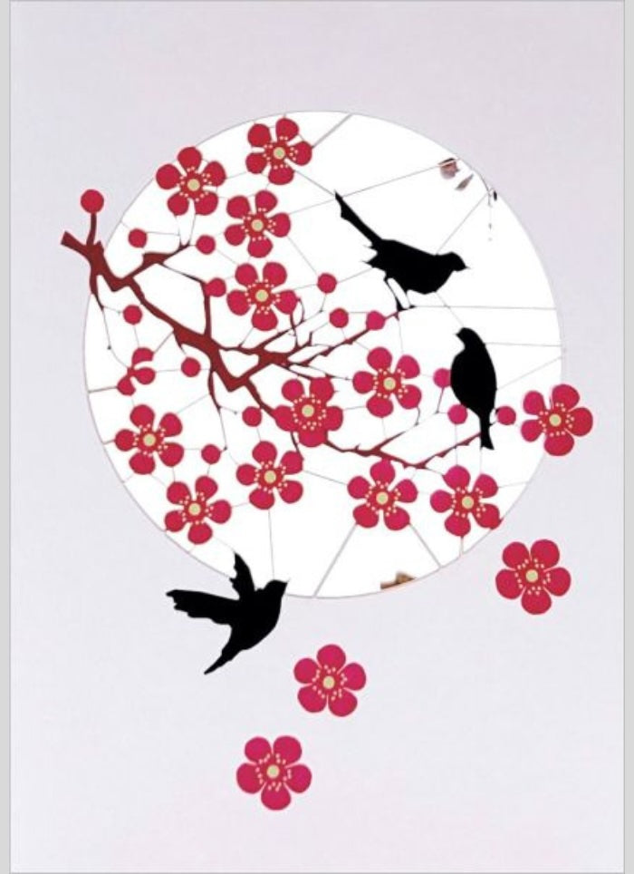 Blossom with Black Birds large card by GE Feng.