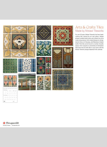 Arts & Crafts Tiles: Made by Motawi Tileworks Wall Calendar 2026
