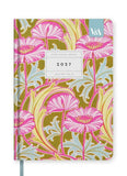 Floral design notebook with 2027 calendar on a white background