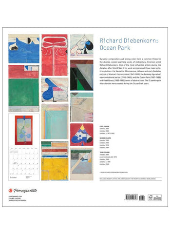 Richard Diebenkorn - Ocean Park Wall Calendar 2025 - back